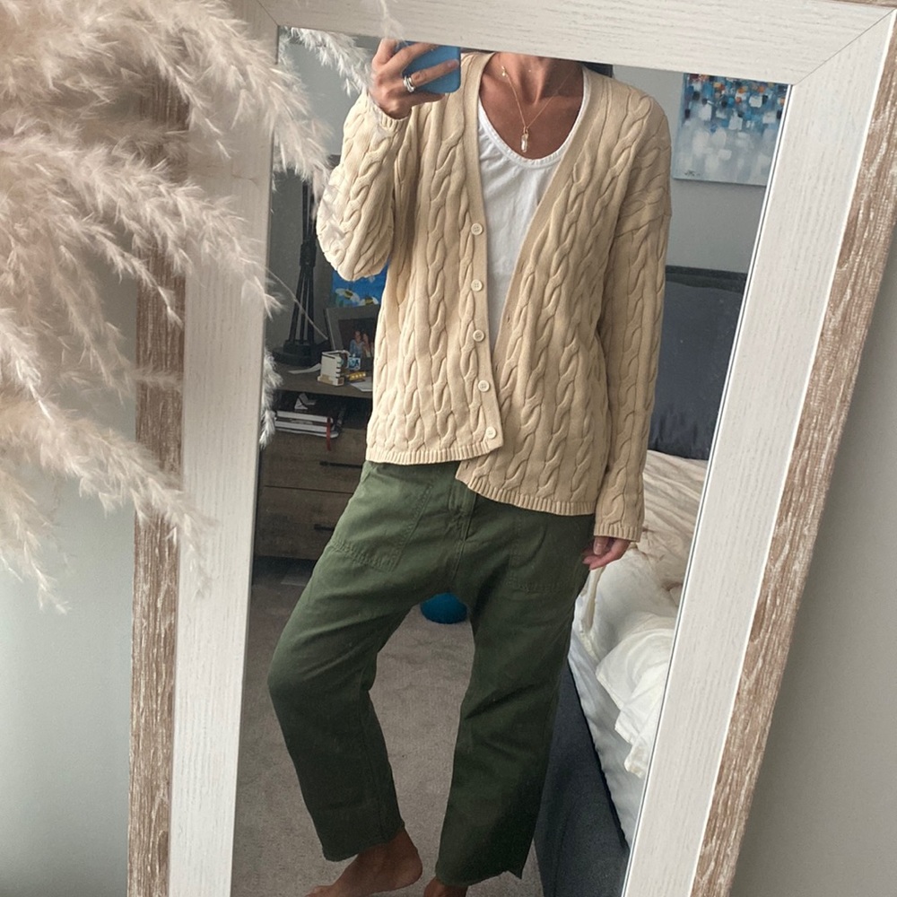 Demylee cotton cable cardigan